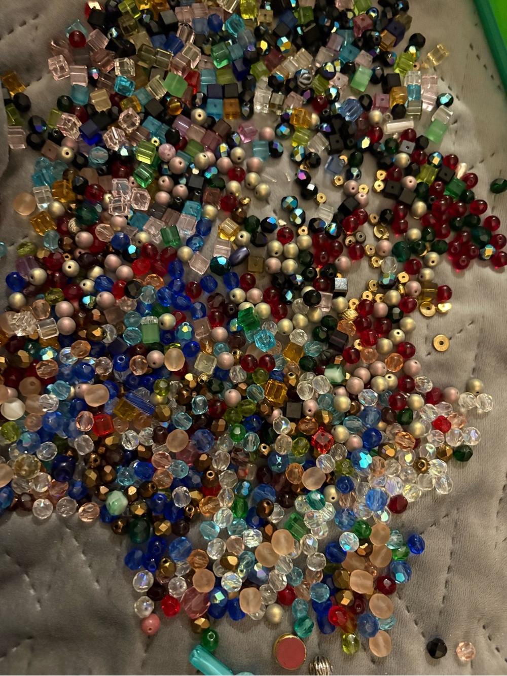 Jewelry Making Crafting Kit Mixed Glass Beads with Storage Case Container